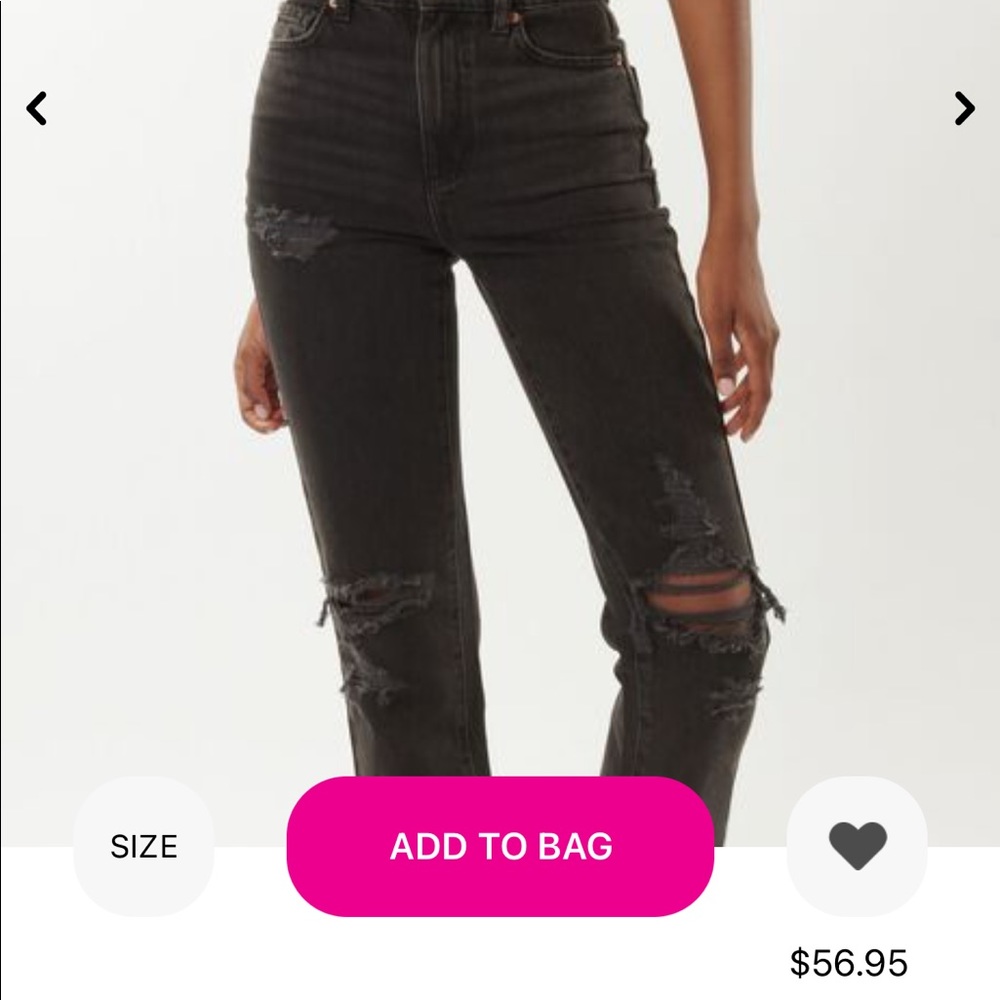 Black garage mom jeans